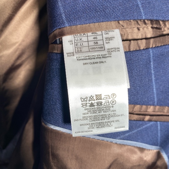 NEW Brooks Brothers 46L 38x34 Brooksgate Regent Vitale Barberis Canonico Suit - Picture 8 of 13